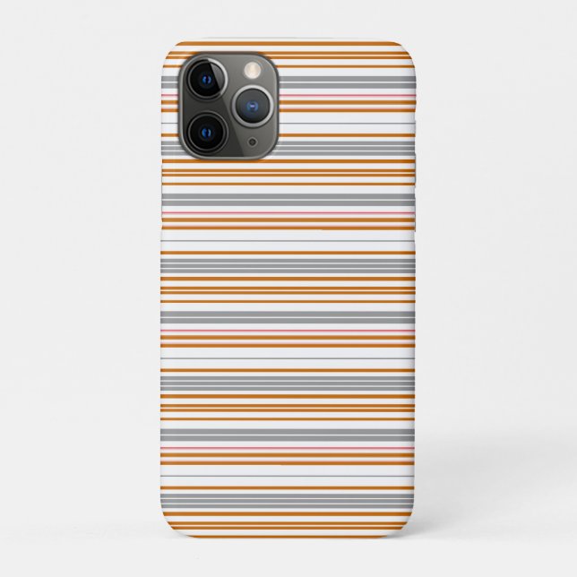 Cute gray brown stripes Case-Mate iPhone case (Back)