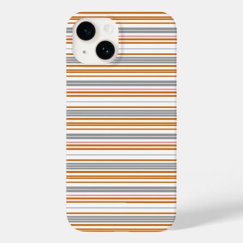 Cute gray brown stripes Case-Mate iPhone 14 case