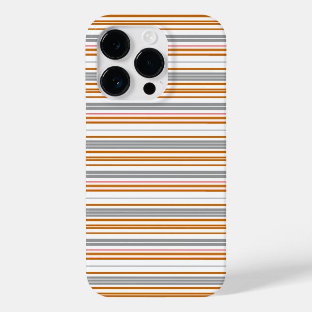 Cute gray brown stripes Case-Mate iPhone case (Back)