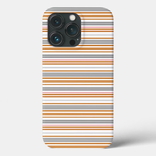 Cute gray brown stripes iPhone 13 pro case