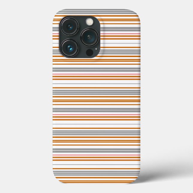 Cute gray brown stripes Case-Mate iPhone case (Back)
