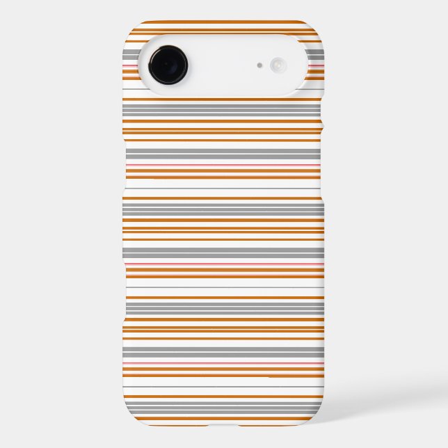 Cute gray brown stripes Case-Mate iPhone case (Back)