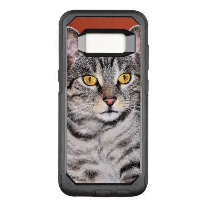 Cute Gray Cat Portrait OtterBox Commuter Samsung Galaxy S8 Case