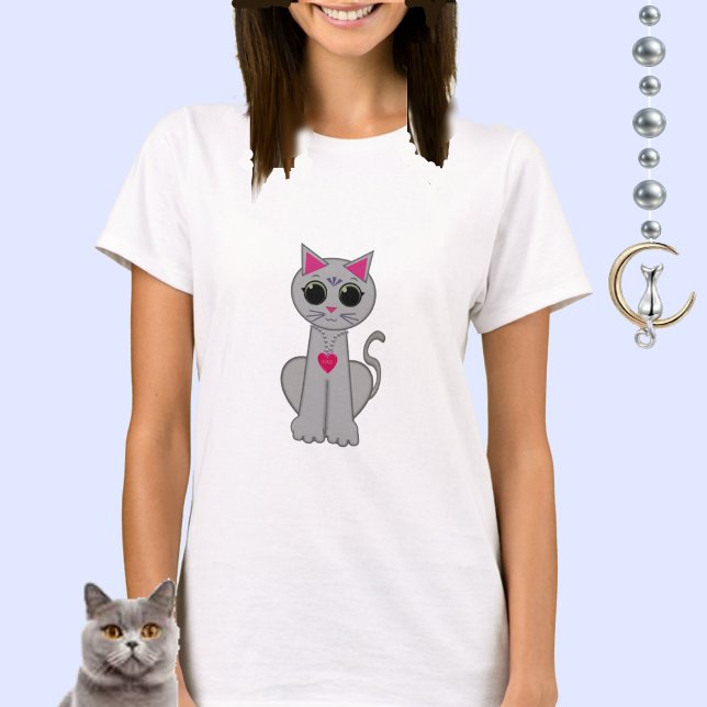 Cute gray cat T-Shirt (Creator Uploaded)