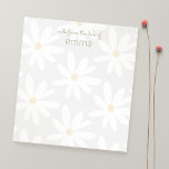 Cute Gray Daisy Floral  Notepad at Zazzle