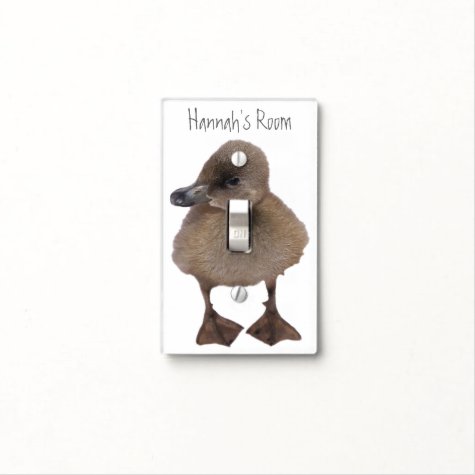 Cute Gray Duckling Photograph Custom Text