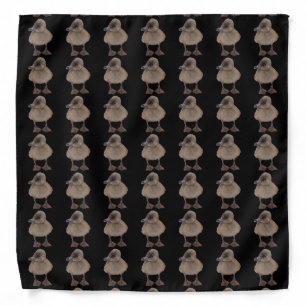 Cute Gray Duckling Photograph Pattern Bandana