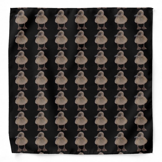 Cute Gray Duckling Photograph Pattern Bandana (Front)