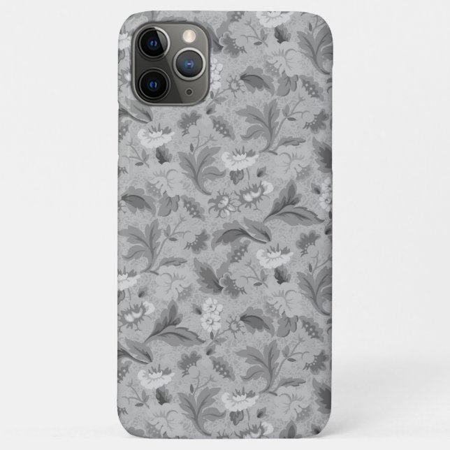 Cute gray floral pattern Case-Mate iPhone case (Back)