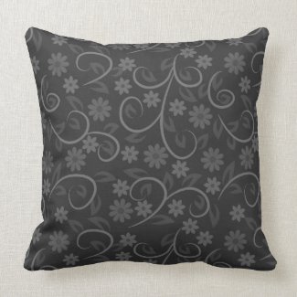 Cute gray flowers pattern