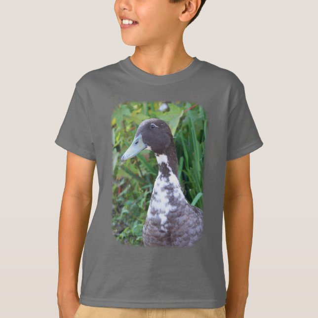 Cute Gray Goose Farm Animal T-Shirt (Front)
