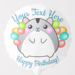Cute Gray Kawaii Hamster Balloon