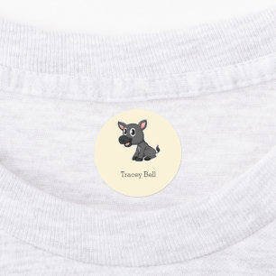 Cute gray little donkey cream kids' labels