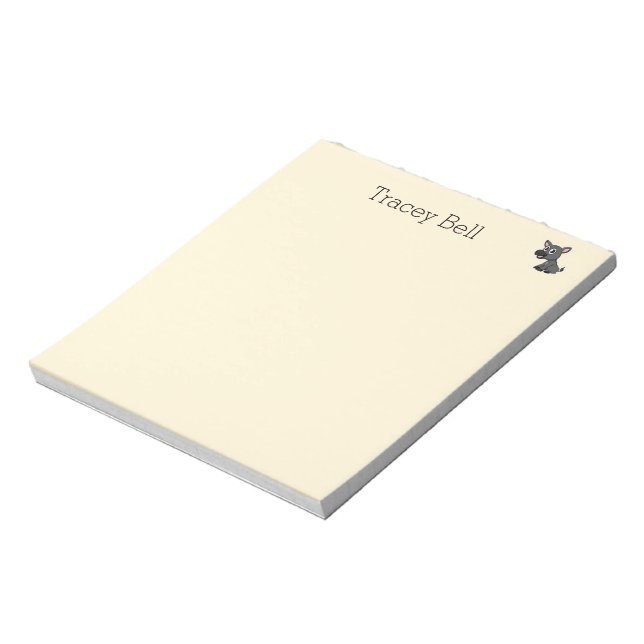 Cute gray little donkey cream notepad (Rotated)