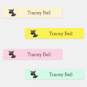 Cute gray little donkey kids' labels