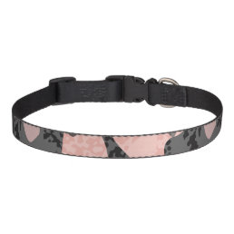 Cute Gray Pink Camo Pattern Dog Pet Collar