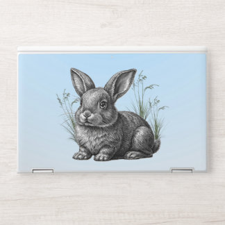 Cute Gray Rabbit against a Blue Sky HP Laptop Skin