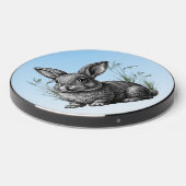 Cute Gray Rabbit against a Blue Sky Wireless Charger (Front 2)