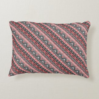 Cute gray red aztec pattern design