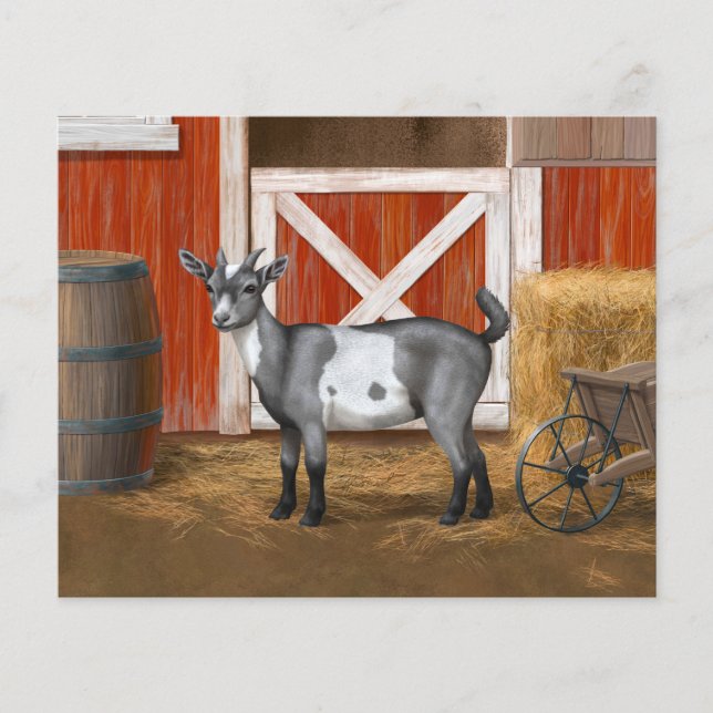 Cute Gray Spotted Goat (Front)
