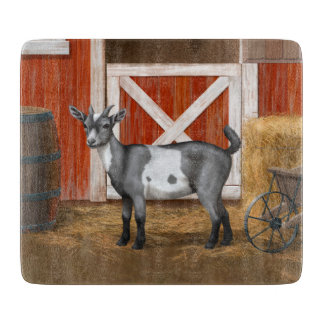 Cute Gray Spotted Goat Cutting Board