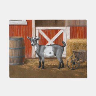 Cute Gray Spotted Goat Doormat