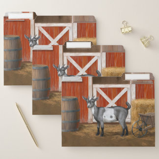 Cute Gray Spotted Goat File Folder