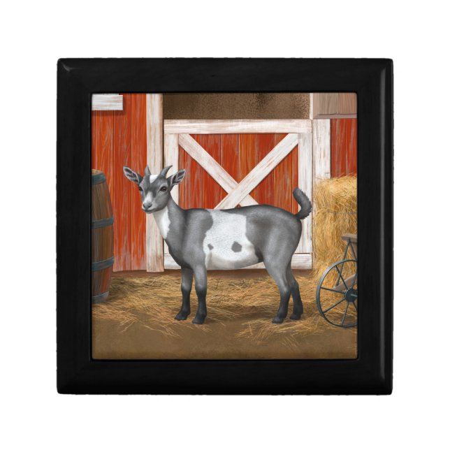 Cute Gray Spotted Goat Gift Box (Front)