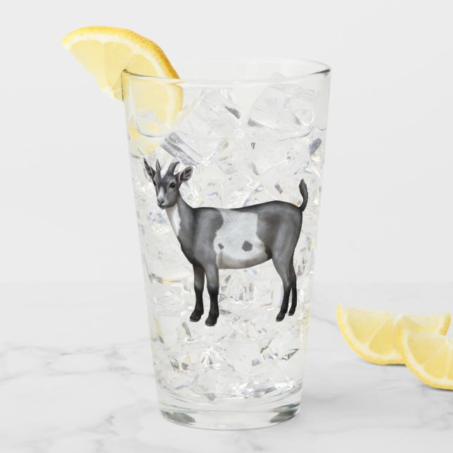 Cute Gray Spotted Goat Glass (Front Ice)