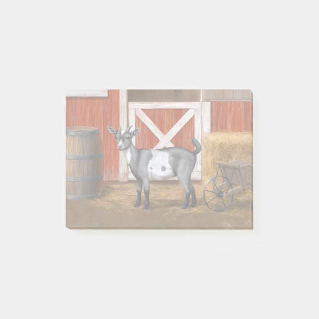 Cute Gray Spotted Goat Post-it Notes (Front)