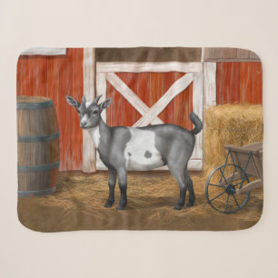 Cute Gray Spotted Goat Sherpa Blanket