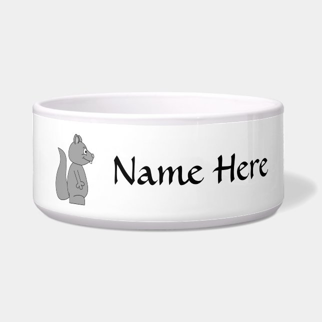 Cute Gray Squirrel Bowl (Front)