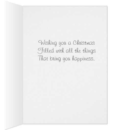 Cute gray squirrel snow scene verse for christmas (Inside (Right))