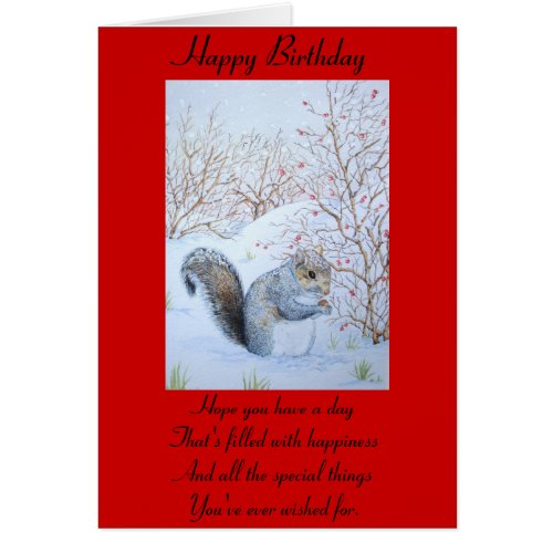 cute gray squirrel snow scene wildlife 