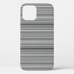 Cute gray stripes iPhone 12 pro case