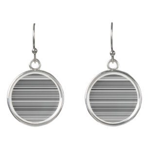 Cute gray stripes earrings