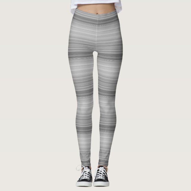 Cute gray stripes leggings (Front)