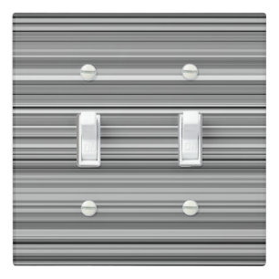 Cute gray stripes light switch cover