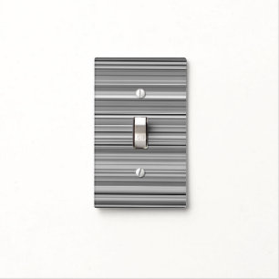 Cute gray stripes light switch cover
