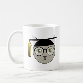 Cute Gray Tabby Graduate Coffee Mug
