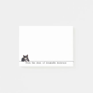 Cute Gray Tuxedo Cat Personalize Notes