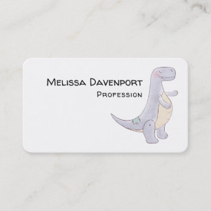 Cute Gray Tyrannosaurus Rex Dinosaur Toy Business Card