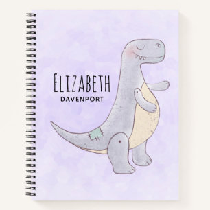 Cute Gray Tyrannosaurus Rex Dinosaur Toy Notebook