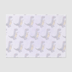 Cute Gray Tyrannosaurus Rex Dinosaur Toy Pattern Tissue Paper