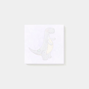 Cute Gray Tyrannosaurus Rex Dinosaur Toy Post-it N Notes