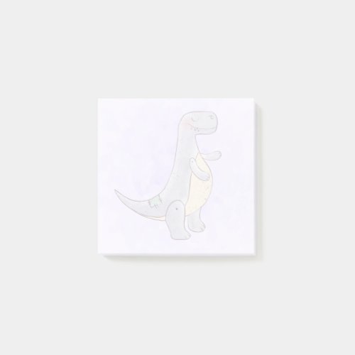 Cute Gray Tyrannosaurus Rex Dinosaur Toy Post_it N Post_it Notes
