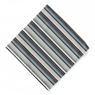Cute gray white stripes bandana