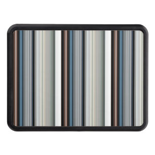 Cute gray white stripes hitch cover