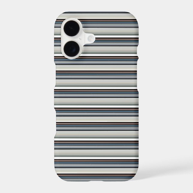 Cute gray white stripes iPhone case (Back)