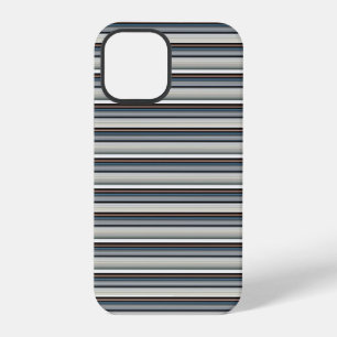 Cute gray white stripes iPhone 12 pro case